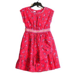 Girls Hot Pink Dress Childs 8 Yrs Easter Ballerinas Dance Lightweight Rhinestone